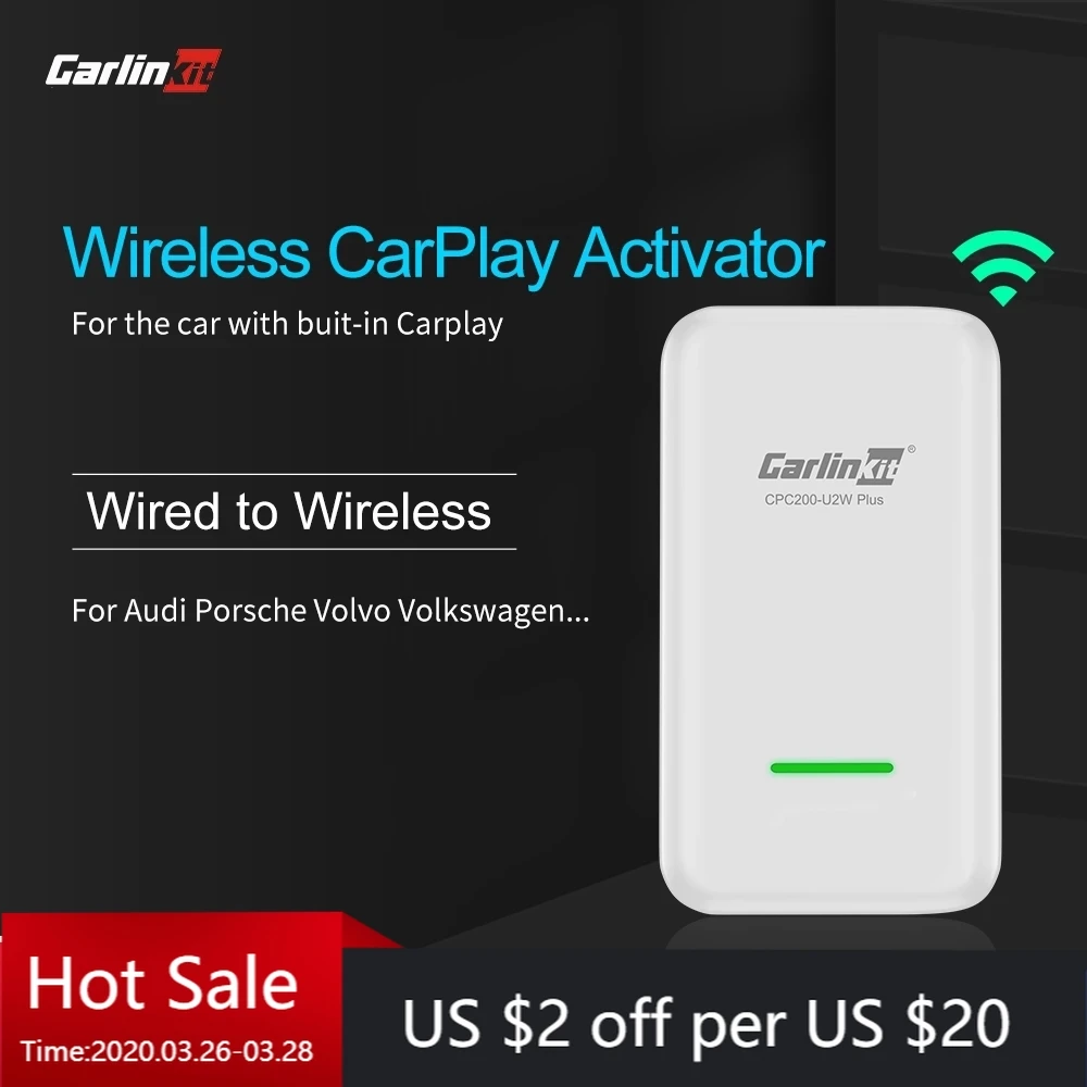 

Carlinkit CarPlay Wireless Activator Auto Connect for Audi Porsche Wolkswagen Volvo Original Car with CarPlay Wireless Carplay