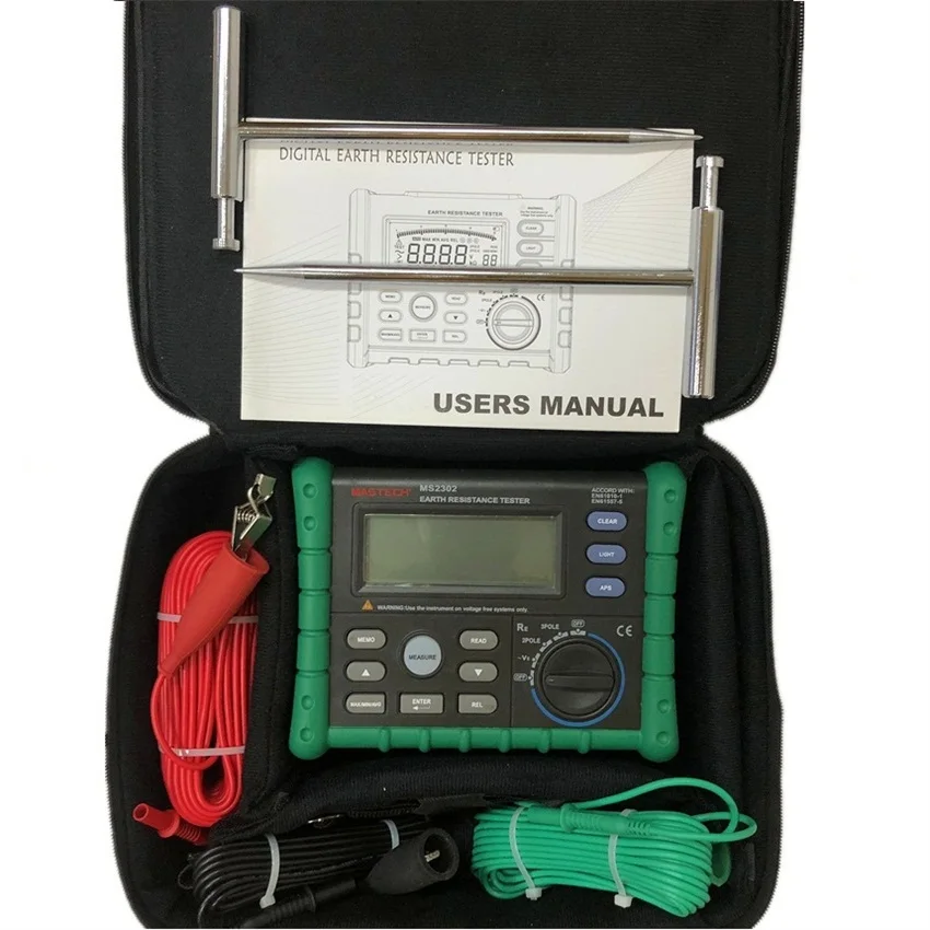 Mastech MS2302 сопротивления заземления Тестер Цифровой мегомметр Измеритель изоляции