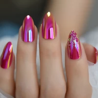 24pcs colorful 12 sizes false nails full cover fake nails abs artificial tips nail art decorations women makeup nail ab plate