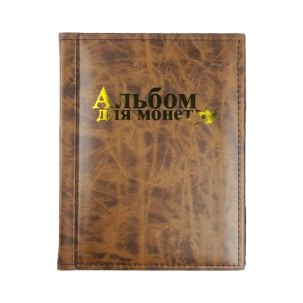 

Coin Collection Holder 250 Pockets Dustproof Coin Book Transparent Coins Display Storage Case Durable Leather Coin Album For Col