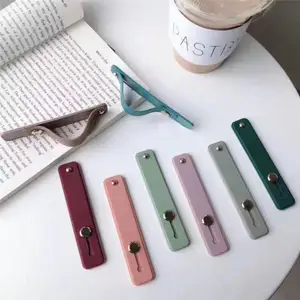 plain color silicon phone hand finger ring holder band holder wristband strap push pull grip car desk stand bracket for iphone free global shipping