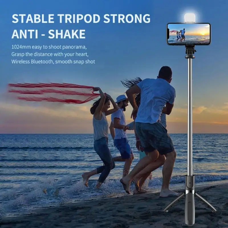 

Selfie Stick Tripod L02s Wireless Bluetooth Selfstick Monopod with Fill Light Selfie Stick Tripod Handheld Gimbal
