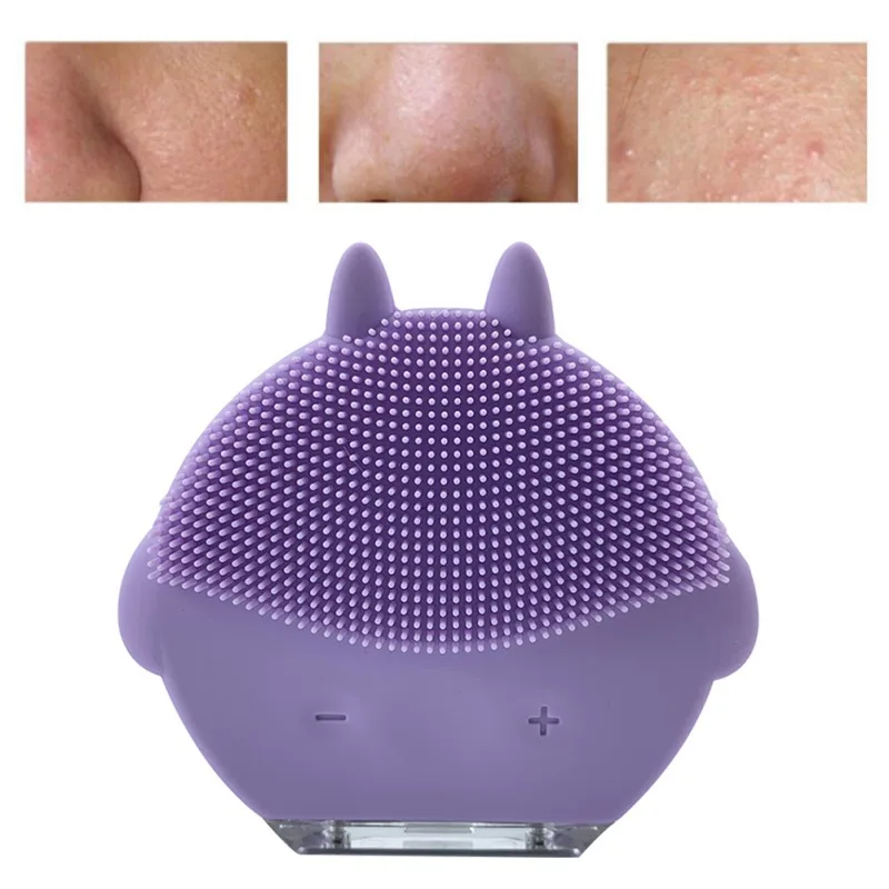 NEW Arrival Mini Electric Facial Cleaning Massage Brush Washing Machine Waterproof Silicone Cleansing Devices On Sale | Красота и