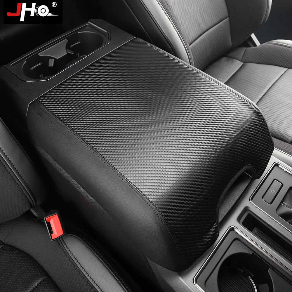 JHO-cubierta protectora para Reposabrazos de coche, accesorios para Ford F150 2016-2020 17 Raptor XLT Limited 2018 2019