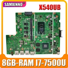 Akemy X540UB Laptop motherboard For Asus X540UB X540UV X540UBR original mainboard 8GB-RAM I7-7500U (V2G) 90NB0IM0-R00050