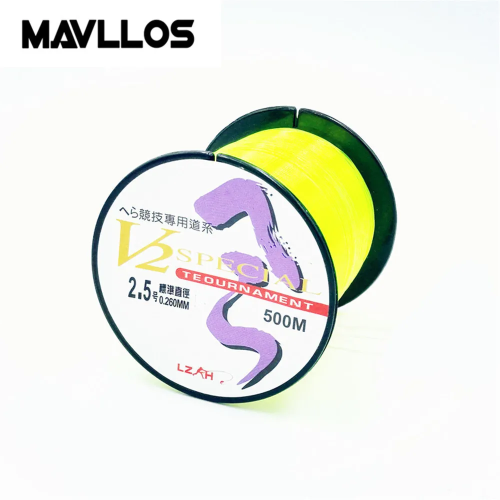 Рыболовная нейлоновая леска Mavllos 500 м однонитевая рыболовная #0 4 #10 для ловли карпа