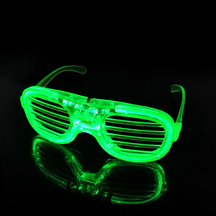 

LED Luminous Glasses Fashion Shutters Shape LED Flashing Glasses Halloween Party Glowing Glasses Festival Supplies Costumes