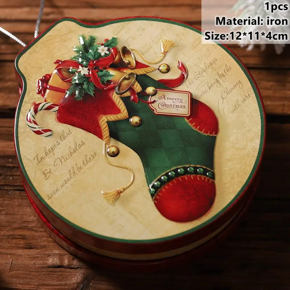 Xmas Boxes 8 Taoup 1 шт. мультяшная Рождественская Подарочная коробка Упаковка металлические рождественские украшения Декор для дома Noel Navidad Санта Клаус рождественские Вечерние - Цвет: Xmas Boxes 8