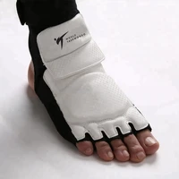 new wt taekwondo pu leather foot gloves sparring karate ankle protector guard gear boxing martial arts foot guard sock adult kid