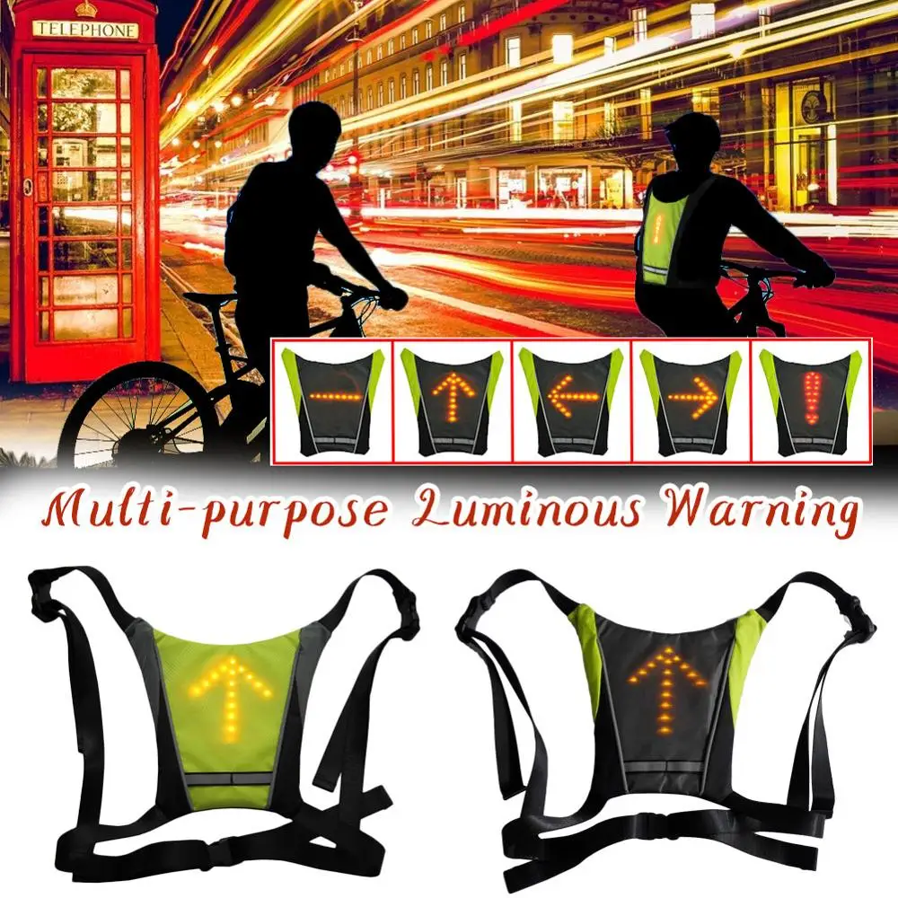 Жилет велосипедный Светоотражающий с 48 светодиосветодиодный сигналом поворота