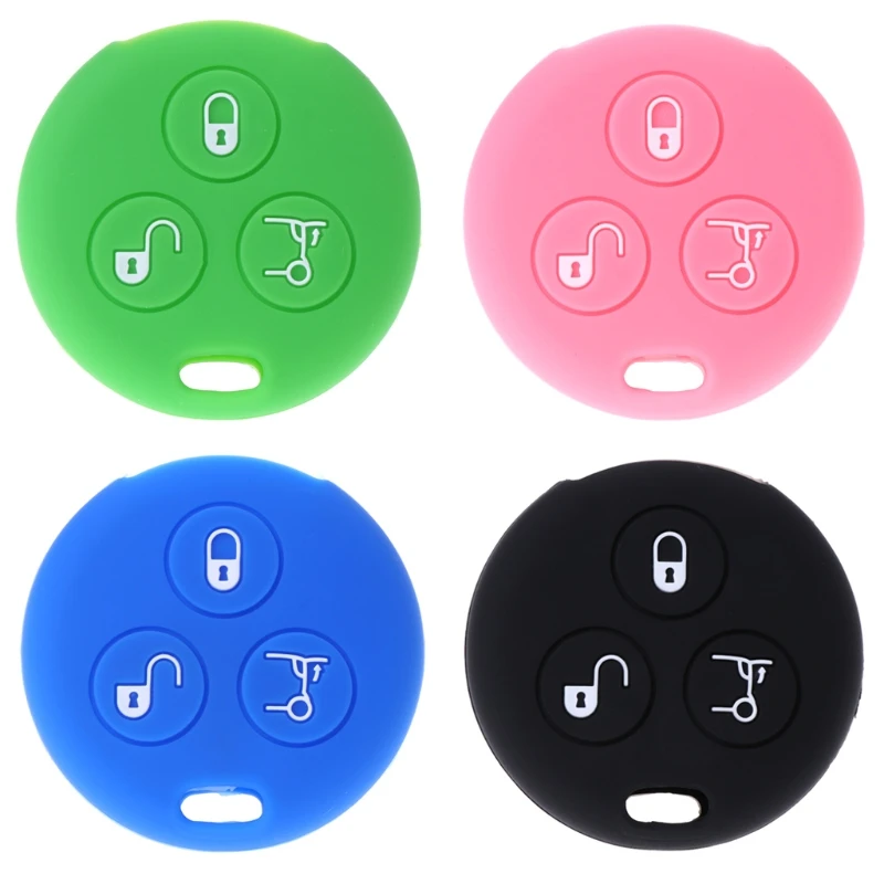 

Silicone Car Key Case Cover Fits for Benz Smart City Roadster Fortwo 3 button