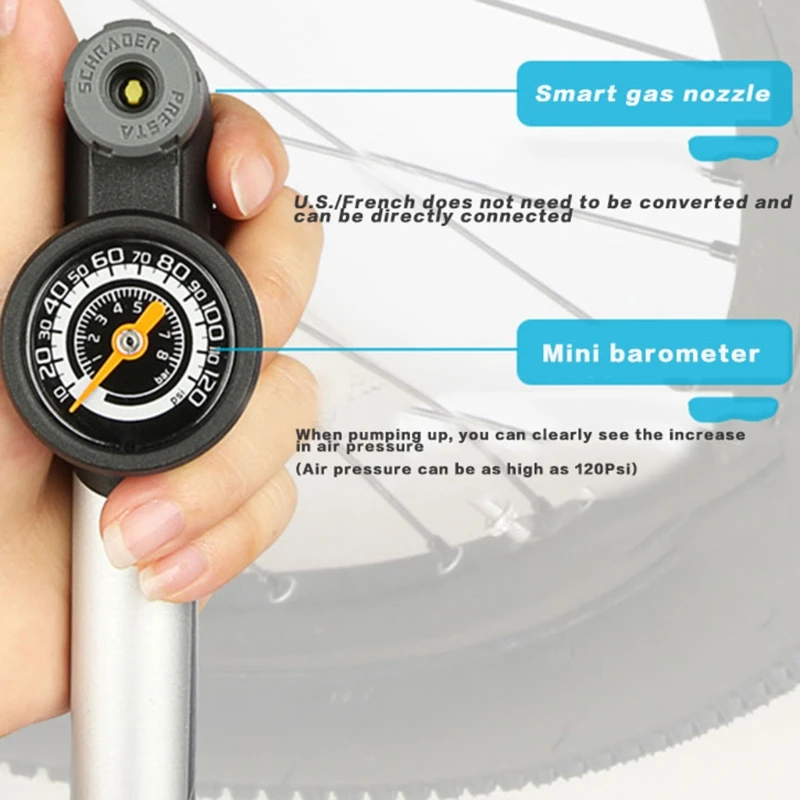 

2021 Bike Floor Pump for Road, Mountain & BMX Bikes, Basketball Inflatable Tube