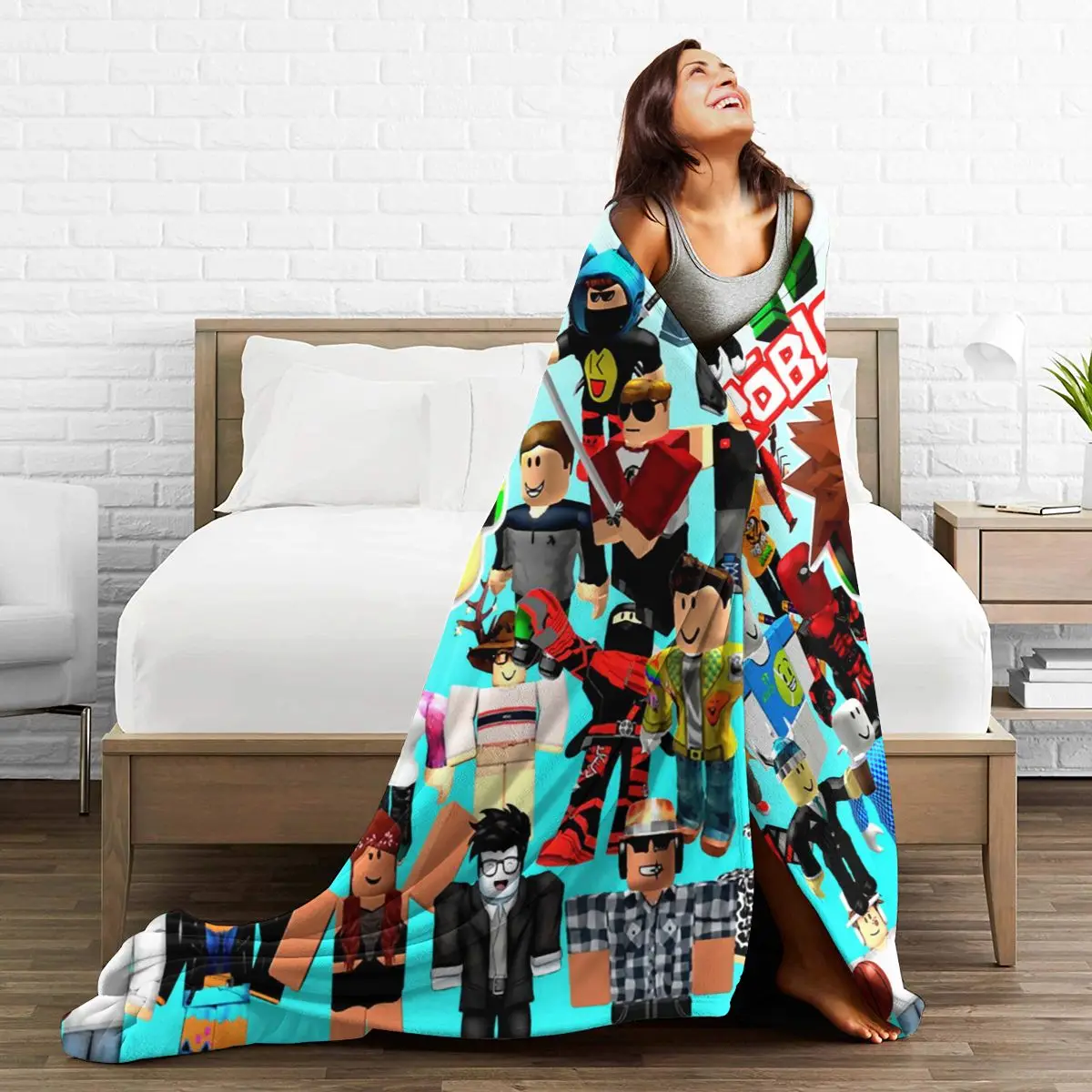 

Ultra Soft Sofa Blanket Cover Blanket Cartoon Cartoon Bedding Flannel plied Sofa Bedroom Decor for Children and Adults Black