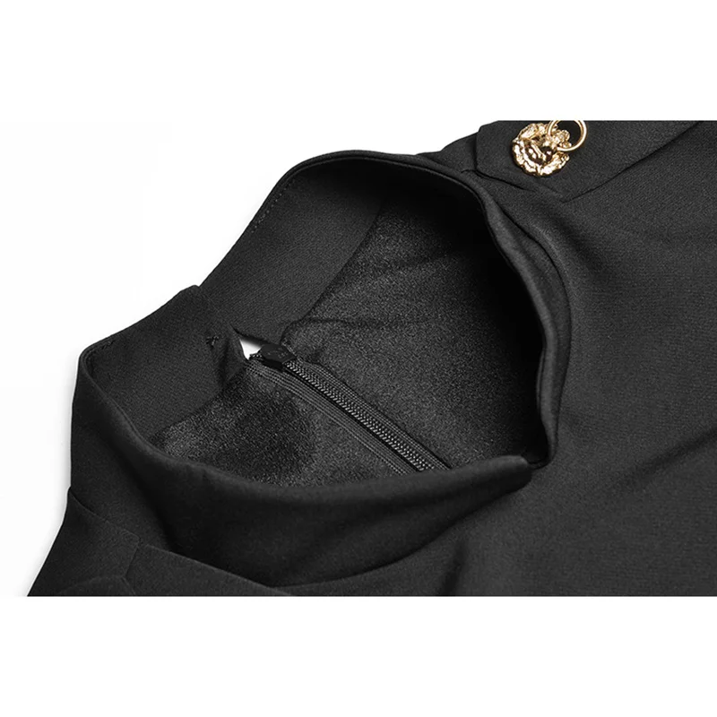 

HIGH QUALITY Newest Fashion 2021 Runway Dress Women's Long Sleeve Embroidery Belted Asymmetrical Dress