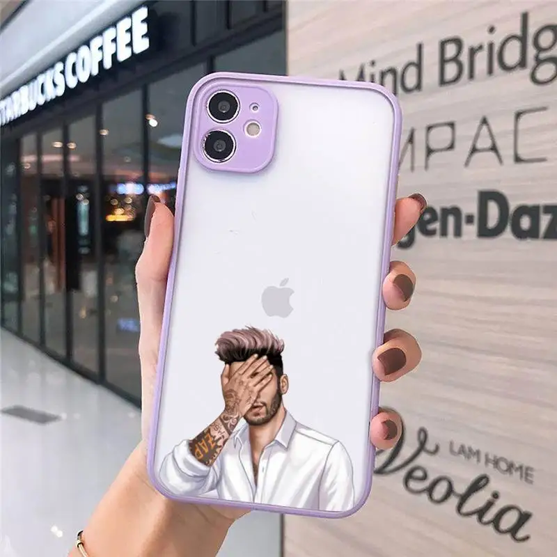 

Zayn malik pop singer hip Phone Case Matte Transparent for iPhone 7 8 11 12 s mini pro X XS XR MAX Plus cover funda
