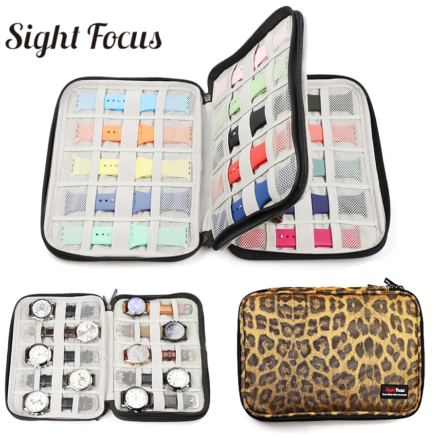 Органайзер с леопардовым рисунком для хранения часов коллекция органайзер