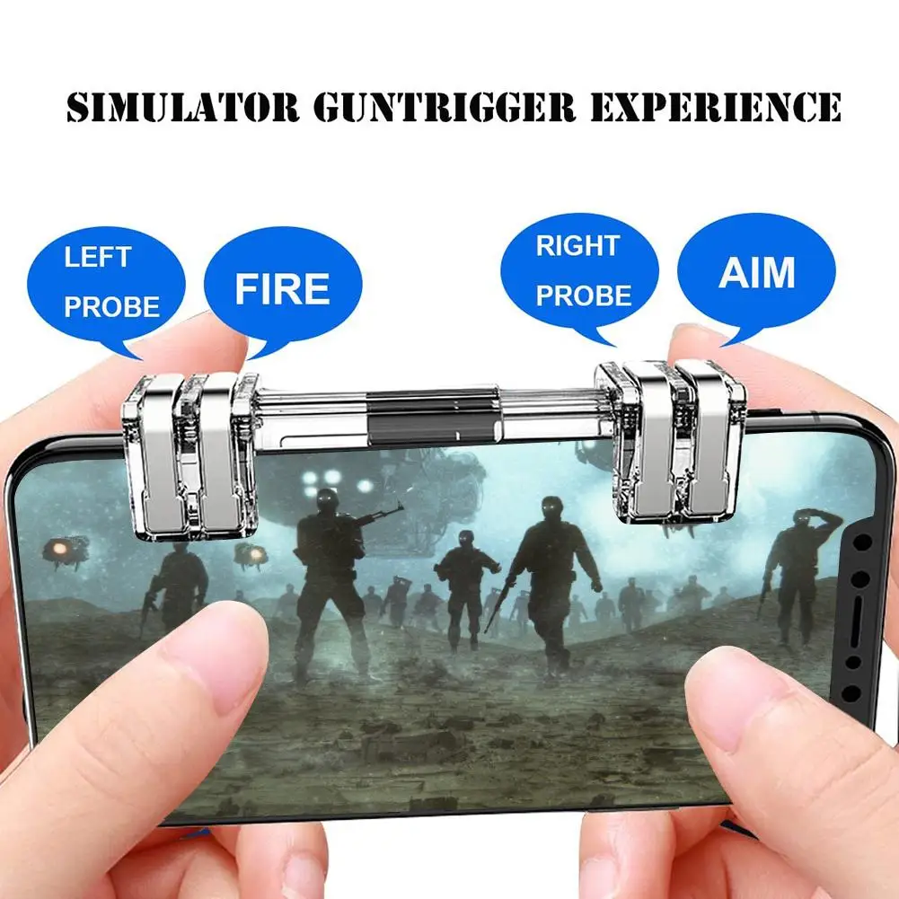 Геймпад для PUBG Moible 2 шт. геймпад Free Fire L1 R1 триггер PUGB мобильный с шестью пальцами L1R1