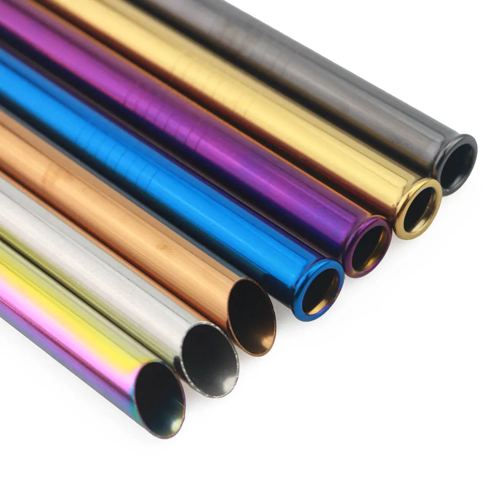 Многоразовая Питьевая соломинка металлическая 12 мм 1 шт. набор из 304 соломы