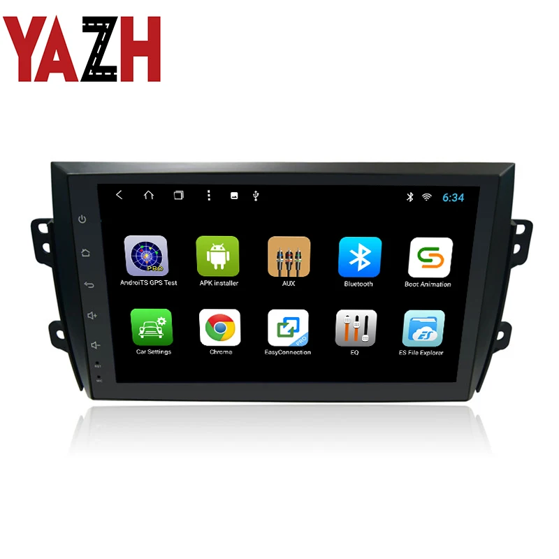 YAZH 2 din Стерео gps навигация для Suzuki SX4 2009 2010 2011 2012 2013 Мультимедиа Радио с Android 8 ядро