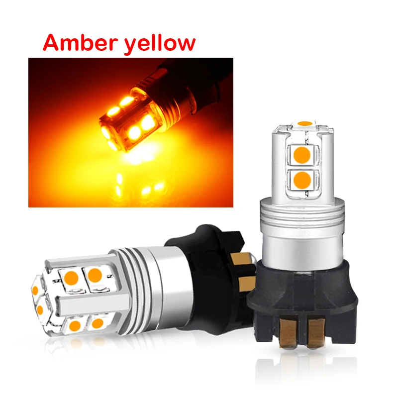 

Безопасные лампы PW24W PWY24W Янтарный/белый 10-SMD светодиодный указатель поворота DRL для Audi A3 A4 A5 BMW i3 MINI Cooper Skoda Octavia