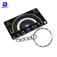 diymore 4cm multifunctional pcb ruler measuring tool resistor capacitor chip ic smd diode transistor 180 degrees with keychain
