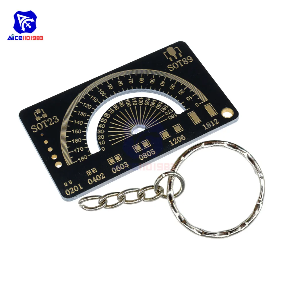 Diymore 4 см Многофункциональный PCB линейка измерительный инструмент резистор