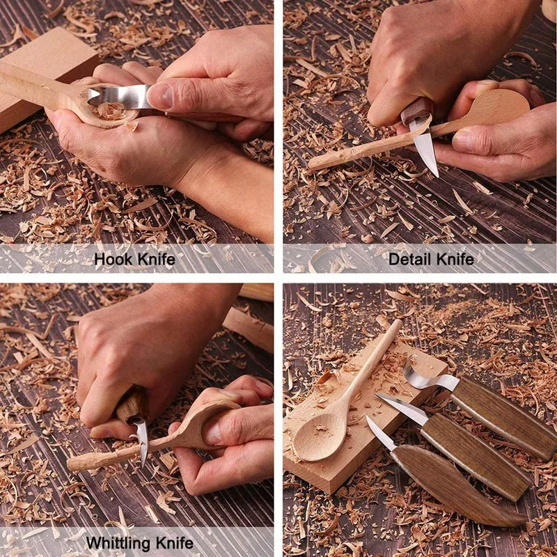 

Hot 10 Pcs Wood Carving Tools Kit,Wood Carving Tools Set for Beginners-Carving Carving Knife Woodworking for Spoon Carving