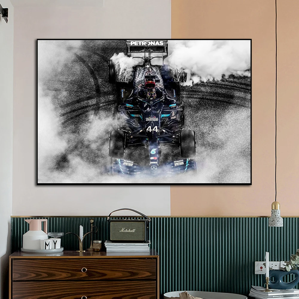 

Formula F1 Car World Champion Lewis Hamilton Star Poster Modern Living Room Bedroom Home Decoration Canvas Art Pictures