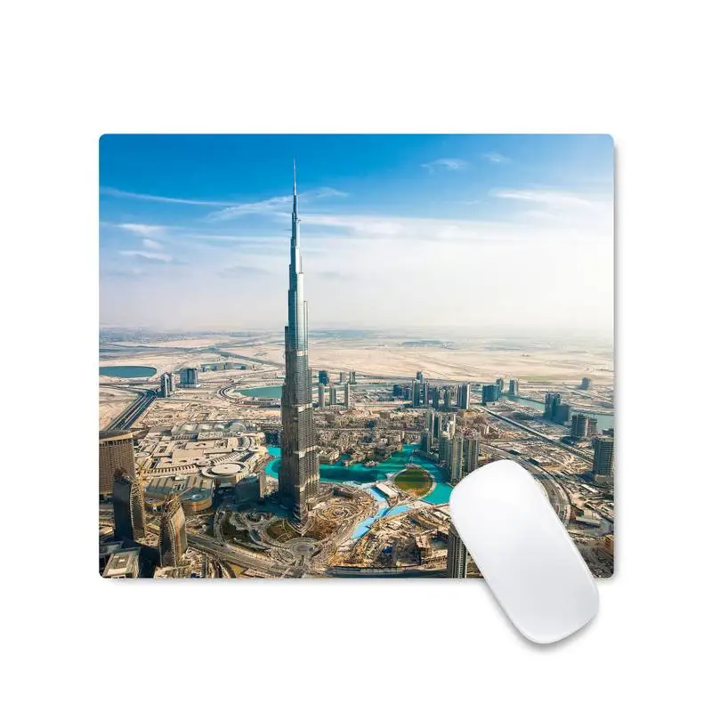 

City views New York Moscow Tokyo Dubai Gamer Mice Mousepad Desk Table Gamer Office Work Mouse Mat pad Non-slip Laptop Cushion