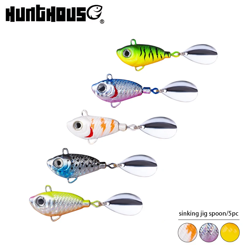 Блесна для ловли щуки hunthouse 5 шт./лот металлическая Вибрирующая блесна Спиннер