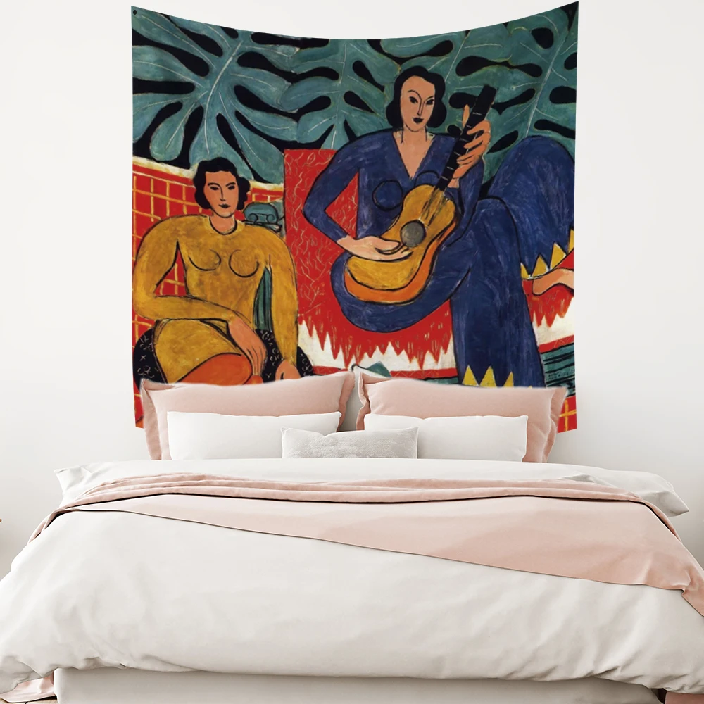 Cassisy гобелен одеяло настенные вешалки художественный Матисс девочка играющая на
