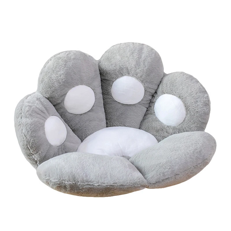 

75*65CM Cat Bear Paw Plush Seat Cushion Indoor Floor Stuffed Sofa Colorful Animal Decor Pillow for Children Grownups Girl Gift