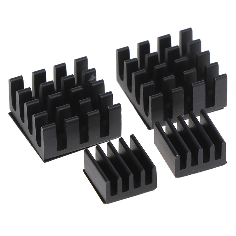 

4pcs/set Black Aluminum Heatsink Cooler Cooling Kit For Raspberry Pi 2 / B+