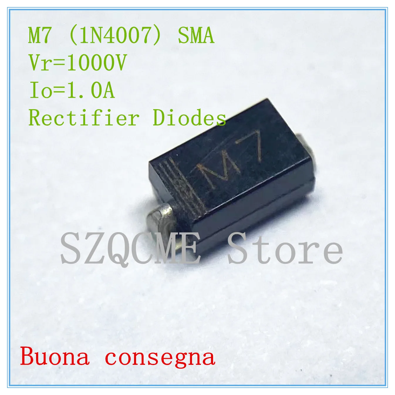 20 шт. M7 1N4007 выпрямительный диод 1A 1000V SMA SMD