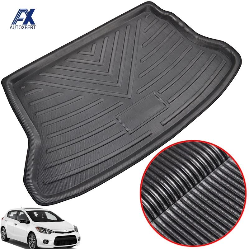 Boot Liner Rear Trunk Floor Mat Cargo Tray Pad Protector Fit For Kia Cerato / Forte K3 2014 2015 2016 2017 Hatchback| |