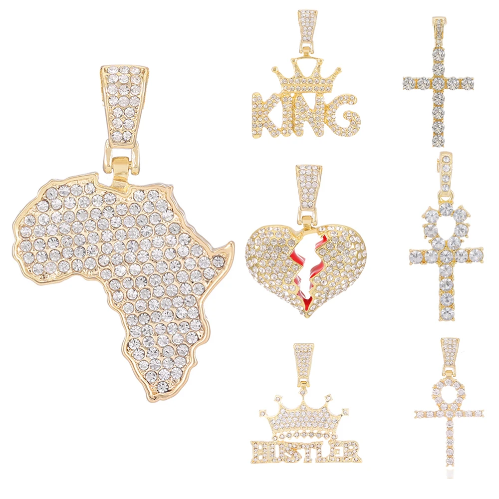 Ожерелье с подвеской-крестом для мужчин и женщин украшение в стиле хип-хоп со