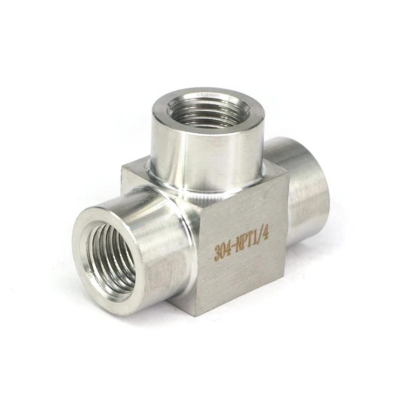 1/4 &quotNPT внутреннее давление 4000 PSI 304 тройник из нержавеющей стали 3-сторонний