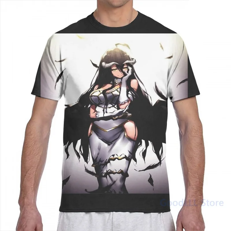 Мужская и женская футболка Albedo the white succubus модная с принтом по всему миру топы для