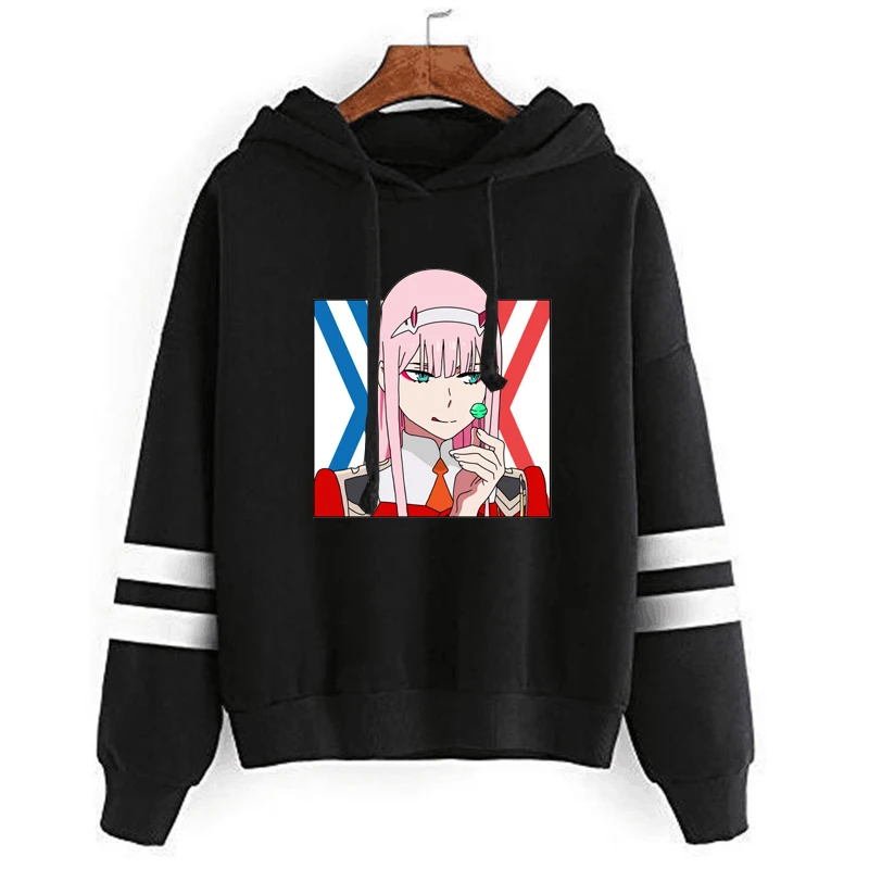 Oversized Hoodies DARLING In The FRANXX Sweatshirts Hooded Harajuku Winter Casual Vintage Korean Pullovers Women Sweetshirts