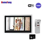 Видеодомофон HomeFong, Wi-Fi, 10 дюймов, сенсорный экран, 1080P