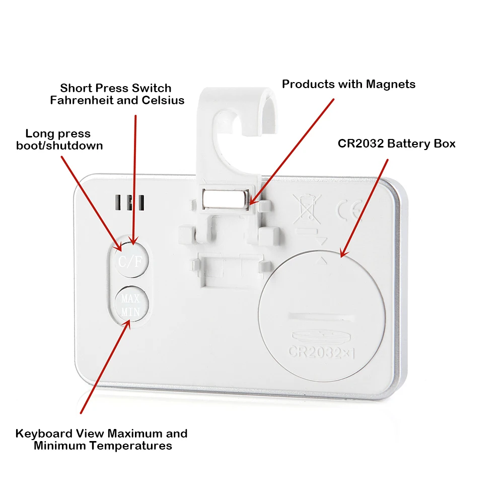 Водонепроницаемый цифровой термометр с ЖК-дисплеем |