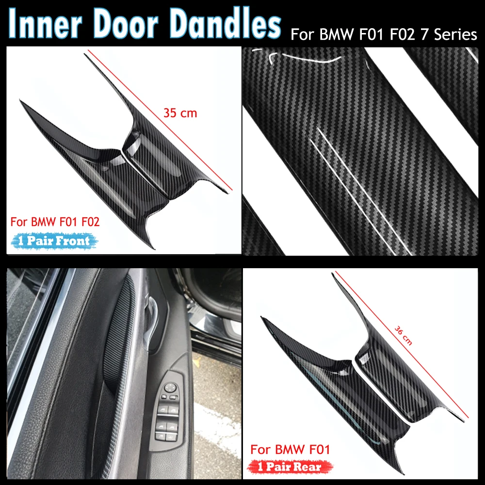 

Front Rear Left Right Inner Doors Panel Handle Bar Pull Carrier Trim Cover For BMW F01 F02 7 Series Interior Door Handles