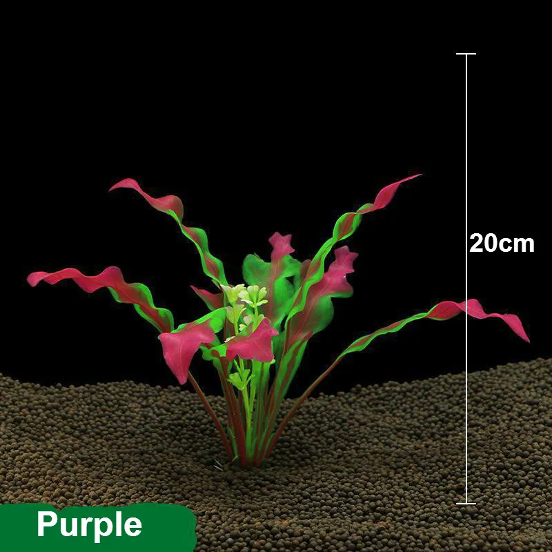 Пластиковая искусственная трава украшение для аквариума водное растение 20