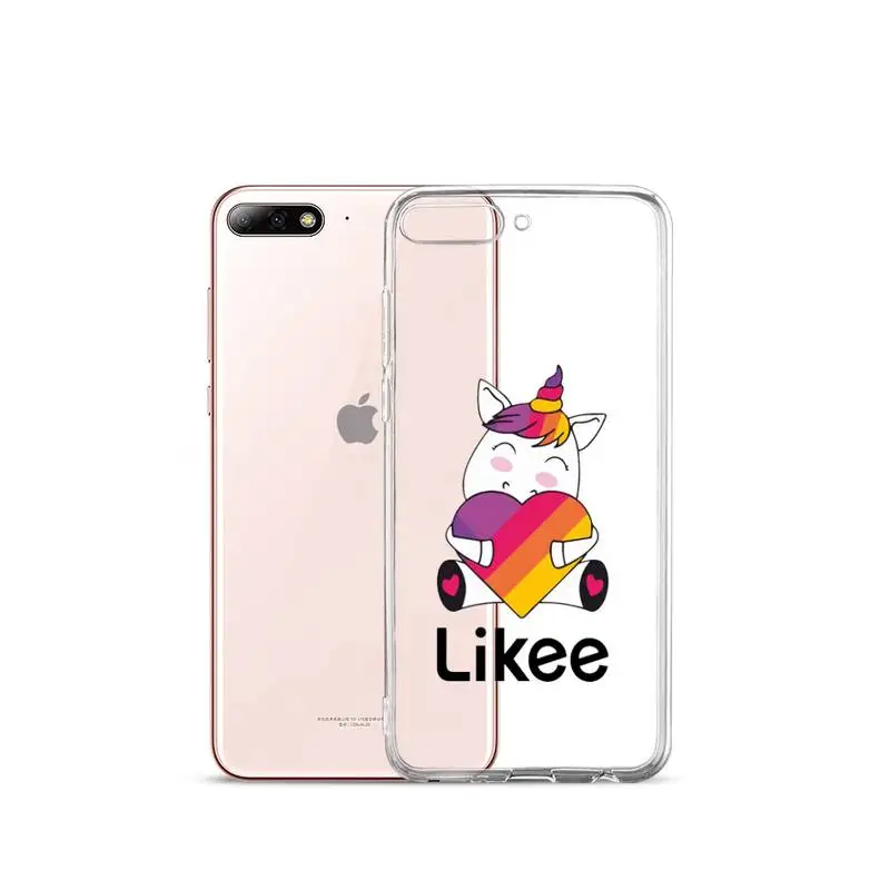 

Likee cat bear love Phone Case Transparent for iPhone Samsung A S 11 12 6 7 8 9 10 20 Pro X XS Max XR Plus lite mobile bags