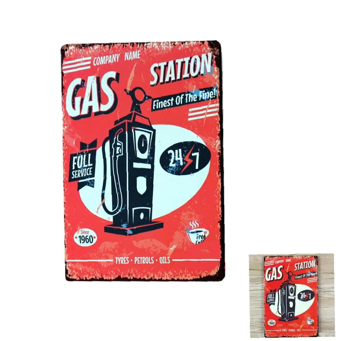 20*30 см АЗС винтажные номерные знаки цифровой металлический знак оловянный для