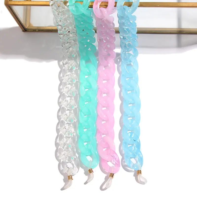 

HOT Fashion Candy 4 Colors Sunglasses Chain Womens Eyeglass Chains Reading Glasses Hanging Neck Chain Female Sunglasses Chain