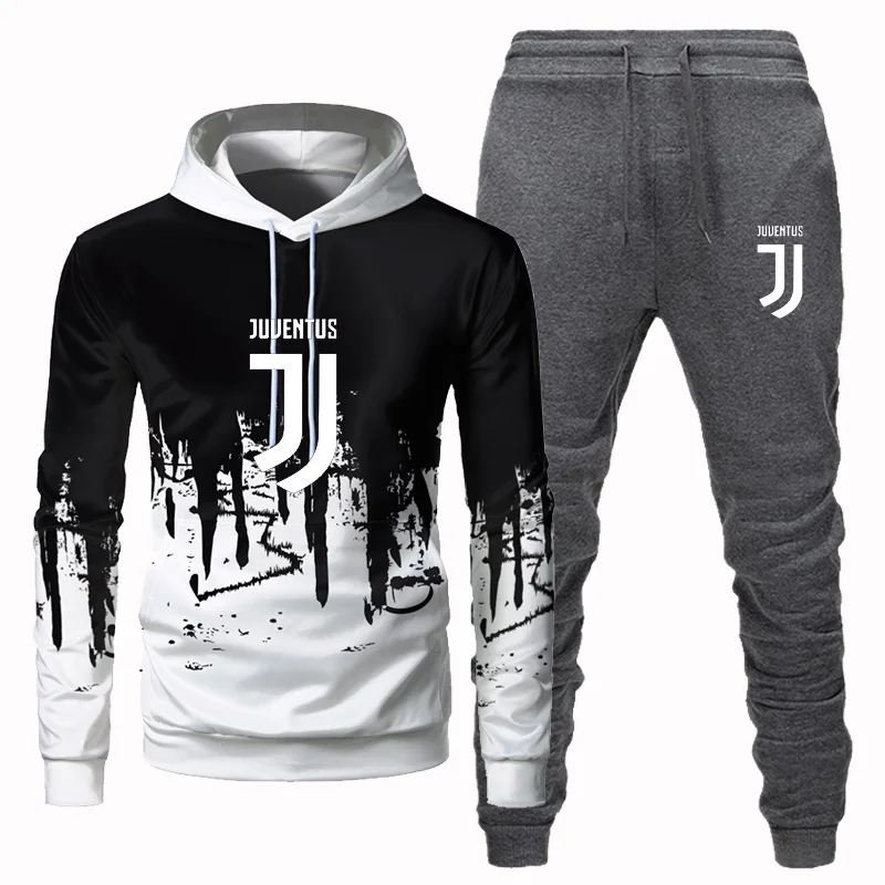 

2020 spring and autumn fashion graffiti digital printing hooded sweater men and women casual loose all-match fashionable sweatsh