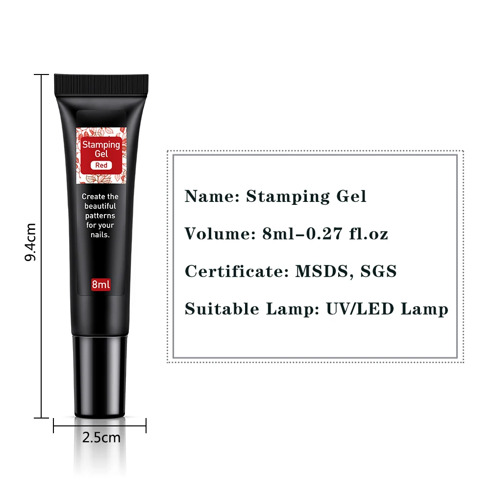 8 мл Новый Гель лак для стемпинга печать масло УФ гель гибридный Lucky отмачиваемый