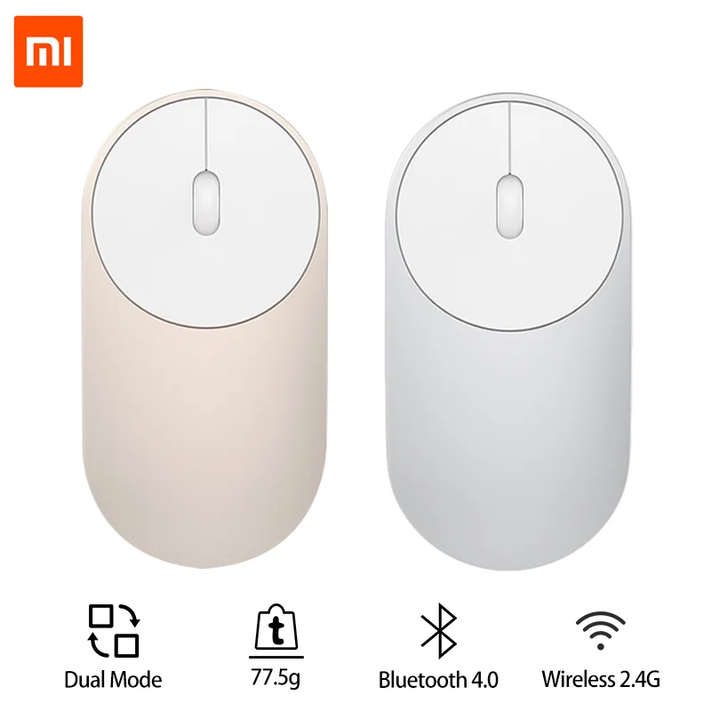 Оригинальная портативная беспроводная мышь Xiaomi mi оптическая Bluetooth 4 0 RF 2 ГГц