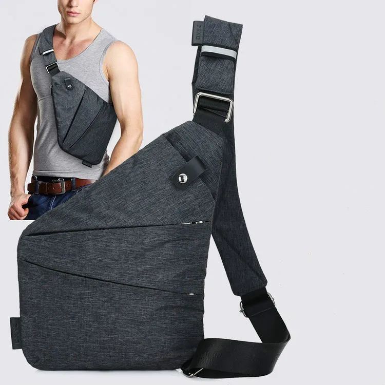 

Новая холщовая нагрудная сумка для цифрового хранения, Спортивная поясная сумка через плечо, многофункциональная плотно прилегающая сумка...